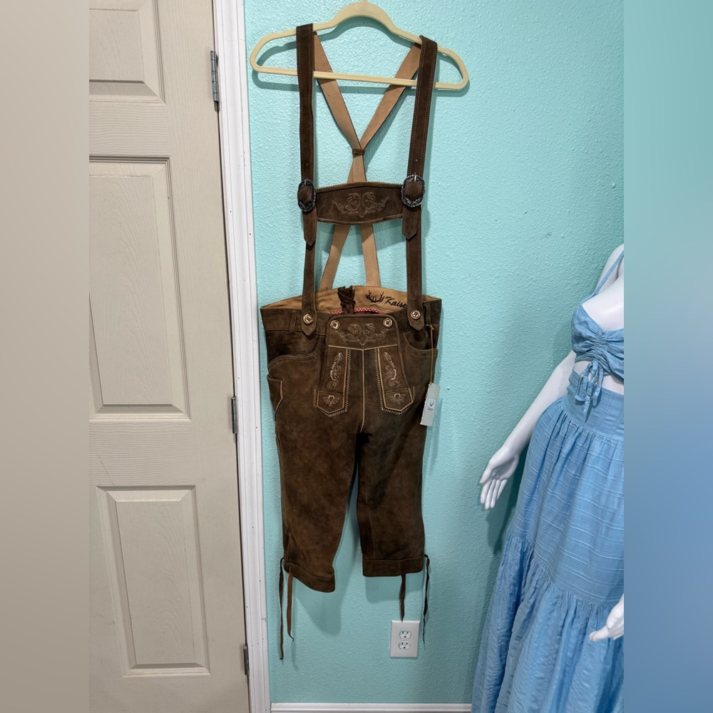 Kaisers German Trachten Kniebundhose Lederhose Oktoberfest waist size 33 50 inch